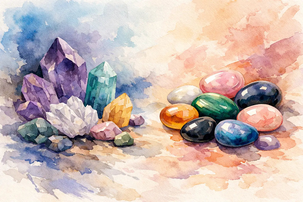 Raw Crystals vs Polished Stones