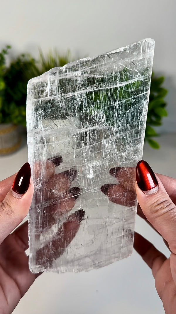 Water Clear Selenite Slab From Utah