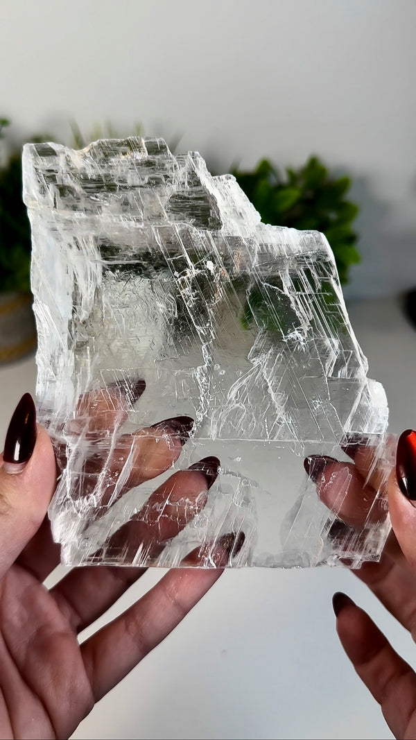 Water Clear Selenite Slab From Utah