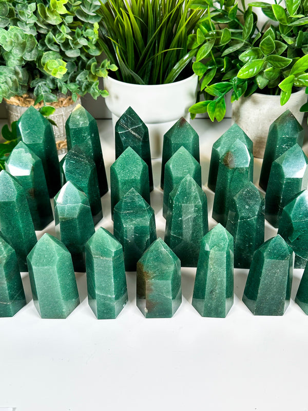 Green Aventurine Towers from Brazil • Choose Your Own! High Quality Polished Green Aventurine Towers from Brazil