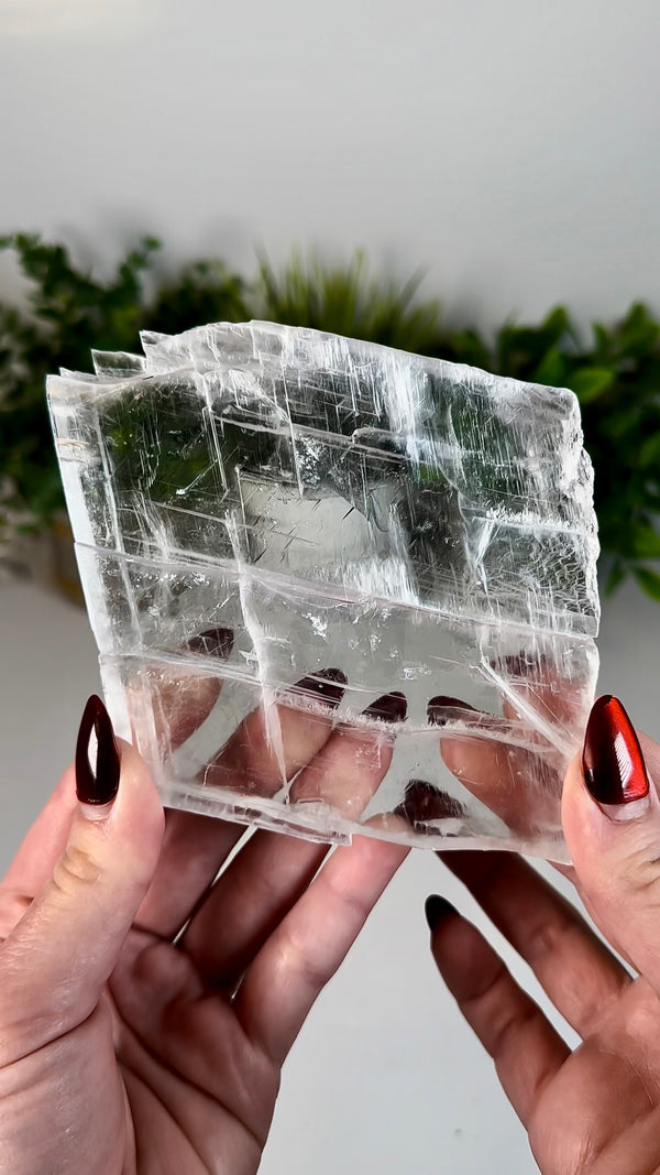 Water Clear Selenite Slab From Utah