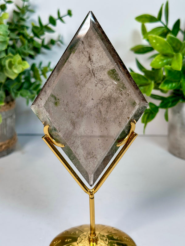 Smokey Quartz Diamond with Stand