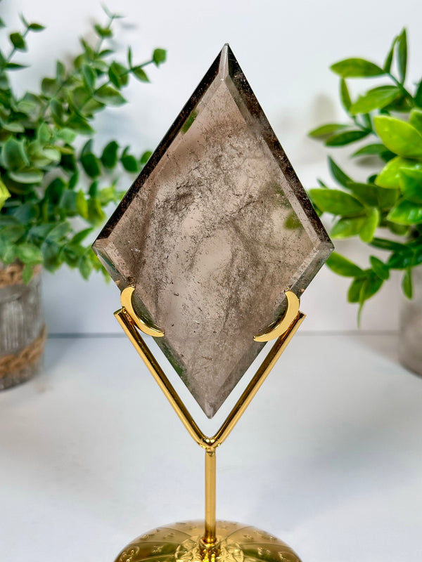 Smokey Quartz Diamond with Stand