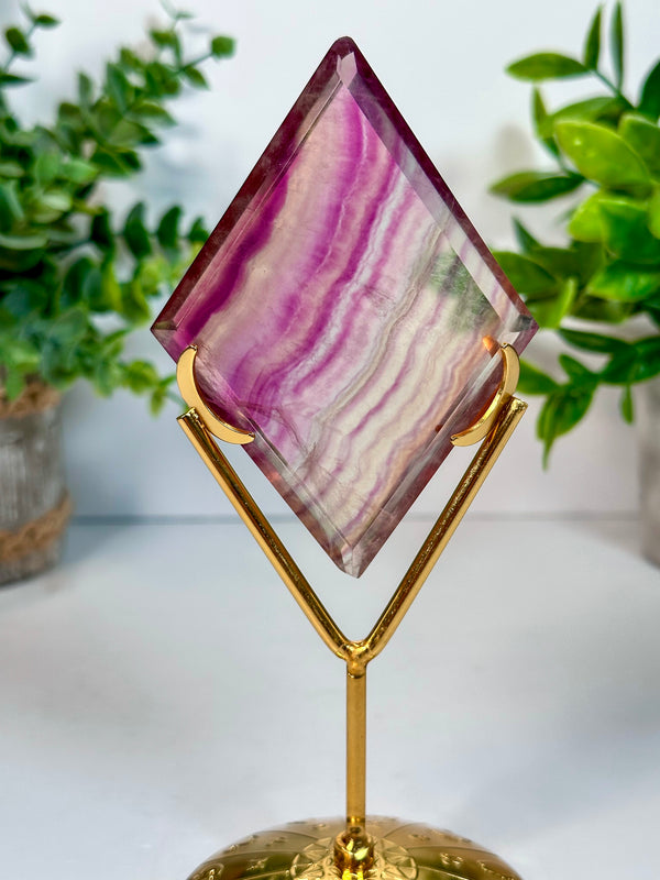 Candy Fluorite Diamond with Stand