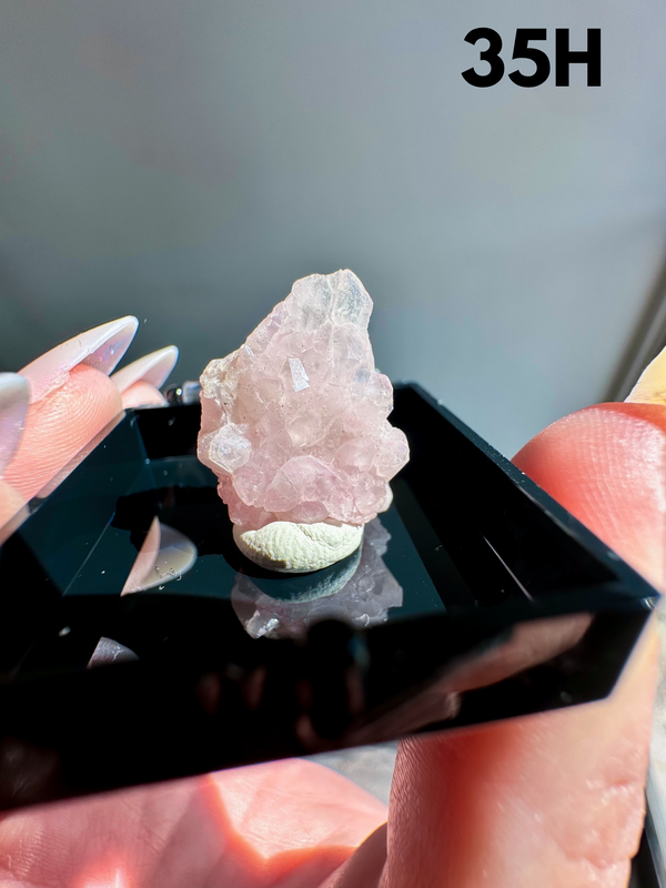 Crystallized Rose Quartz Perky Box Specimens from Taquaral, Itinga, Minas Gerais, Brazil • Choose Your Own!