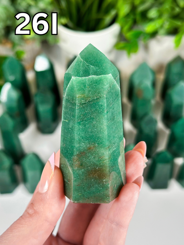 Green Aventurine Towers from Brazil • Choose Your Own! High Quality Polished Green Aventurine Towers from Brazil