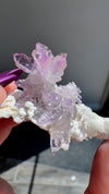 Amethyst "Flowers" with Sceptres, Reverse Sceptres & Calcite Associations on Matrix from "La Troje" Mine in Veracruz, Mexico (New Find!)