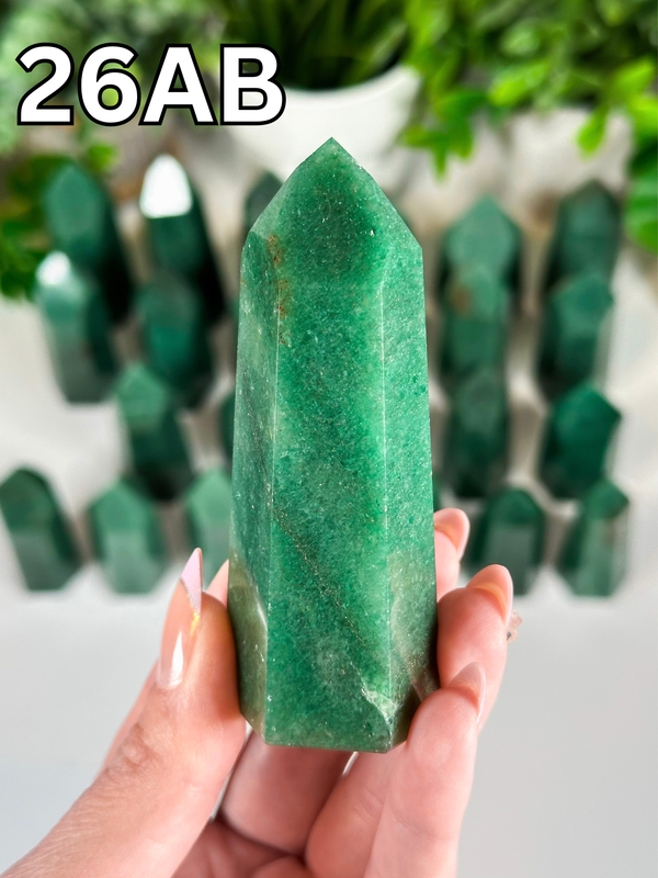 Green Aventurine Towers from Brazil • Choose Your Own! High Quality Polished Green Aventurine Towers from Brazil