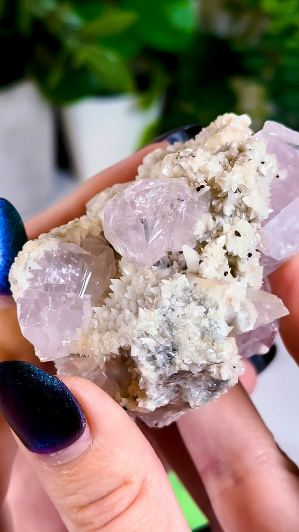 Lavender Calcite with Chalcopyrite from Daye, Hubei, China