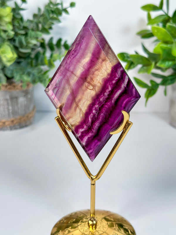 Candy Fluorite Diamond with Stand