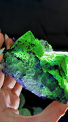 Octahedral Green, Purple & Blue Fluorite With Second Generation Purple Cubic Fluorite Crystallization and Pyrite Associations from Huaiyu Mountain, Shangrao City, Jiangxi Province, China