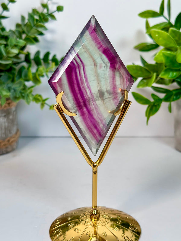 Candy Fluorite Diamond with Stand