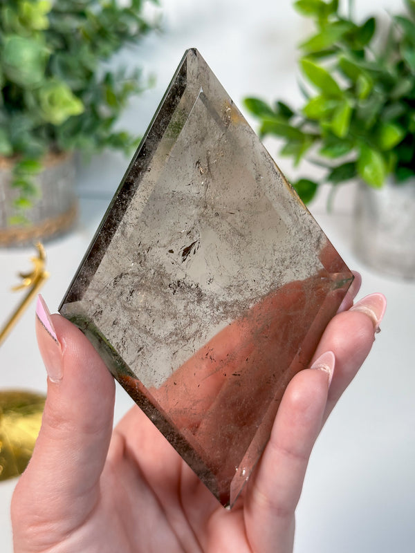 Smokey Quartz Diamond with Stand