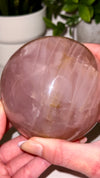 XL Star Rose Quartz Sphere from Madagascar