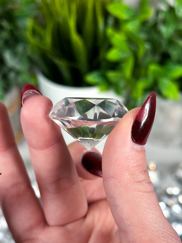 Clear Quartz Diamond Cut Faceted Gems from Brazil • Choose Between 3 Sizes!