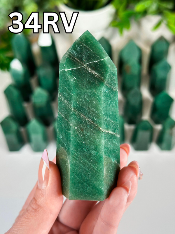 Green Aventurine Towers from Brazil • Choose Your Own! High Quality Polished Green Aventurine Towers from Brazil