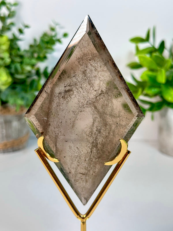 Smokey Quartz Diamond with Stand