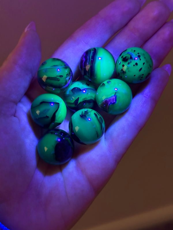 UV Reactive Volcano Agate Mini Spheres • ONE Intuitively Selected Volcano Agate Mini Sphere