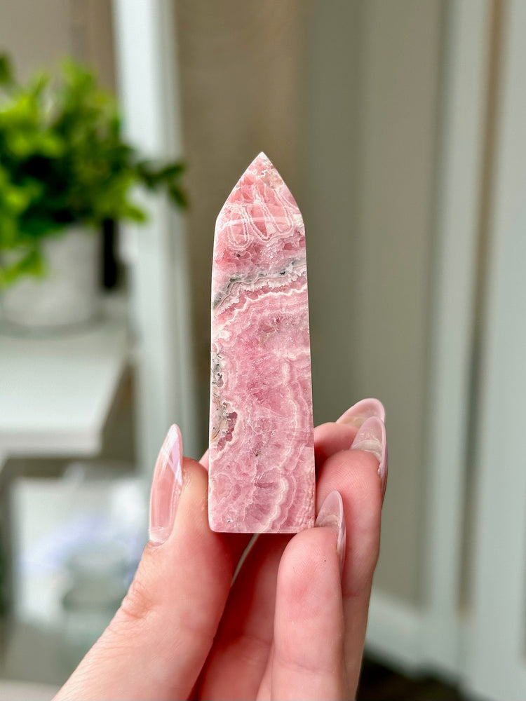 Rhodochrosite tower #2