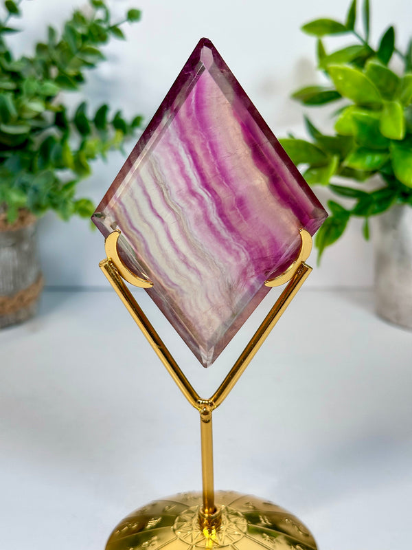 Candy Fluorite Diamond with Stand