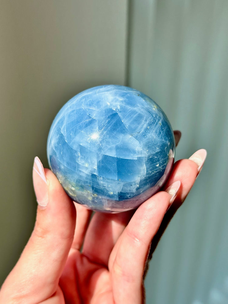 Deep Blue Calcite Sphere #5