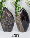 Druzy Quartz & Chalcedony Freeform Flame Carvings • Choose Your Own!