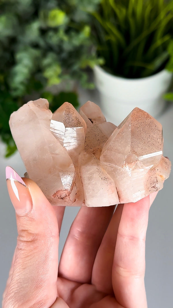 Himalayan Pink Samadhi Quartz Cluster