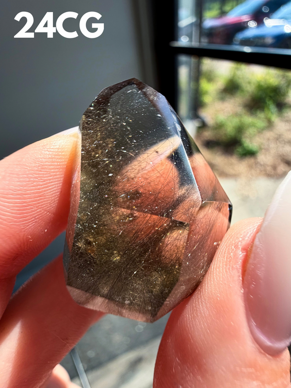 Smokey Quartz with whispy Amphibole Inclusions from Itacambira, Brazil • Choose Your Own!