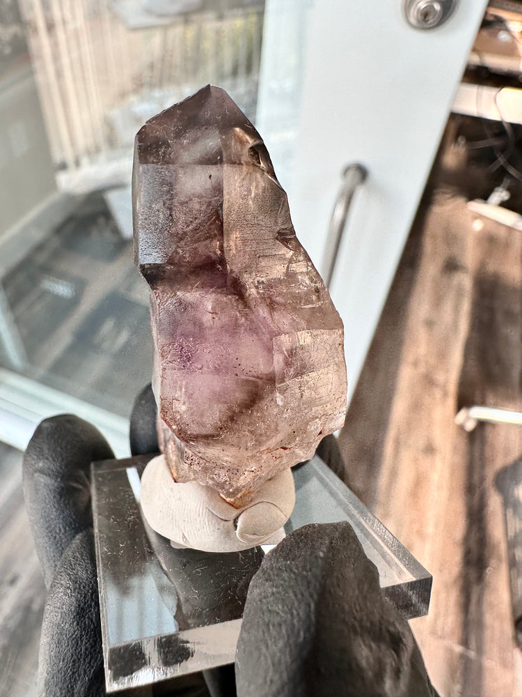 Smokey Brandberg Amethyst Triple Scepter