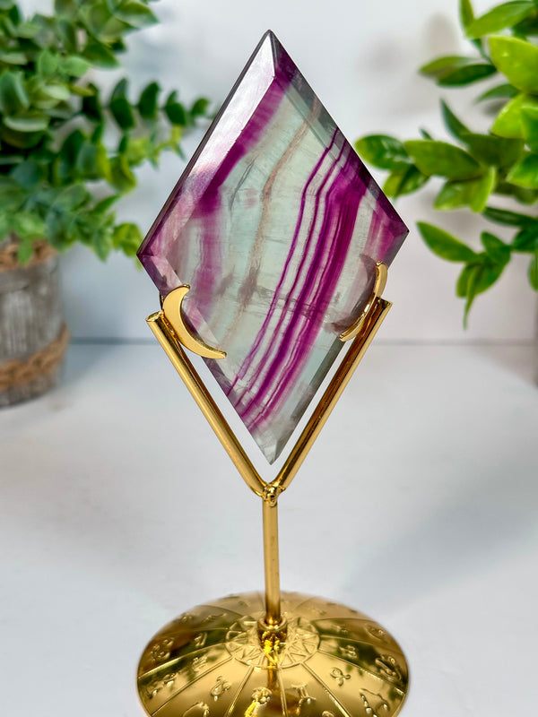 Candy Fluorite Diamond with Stand