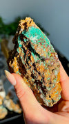 Rosasite with Calcite from Ojuela Mine, Mapimí, Durango, Mexico