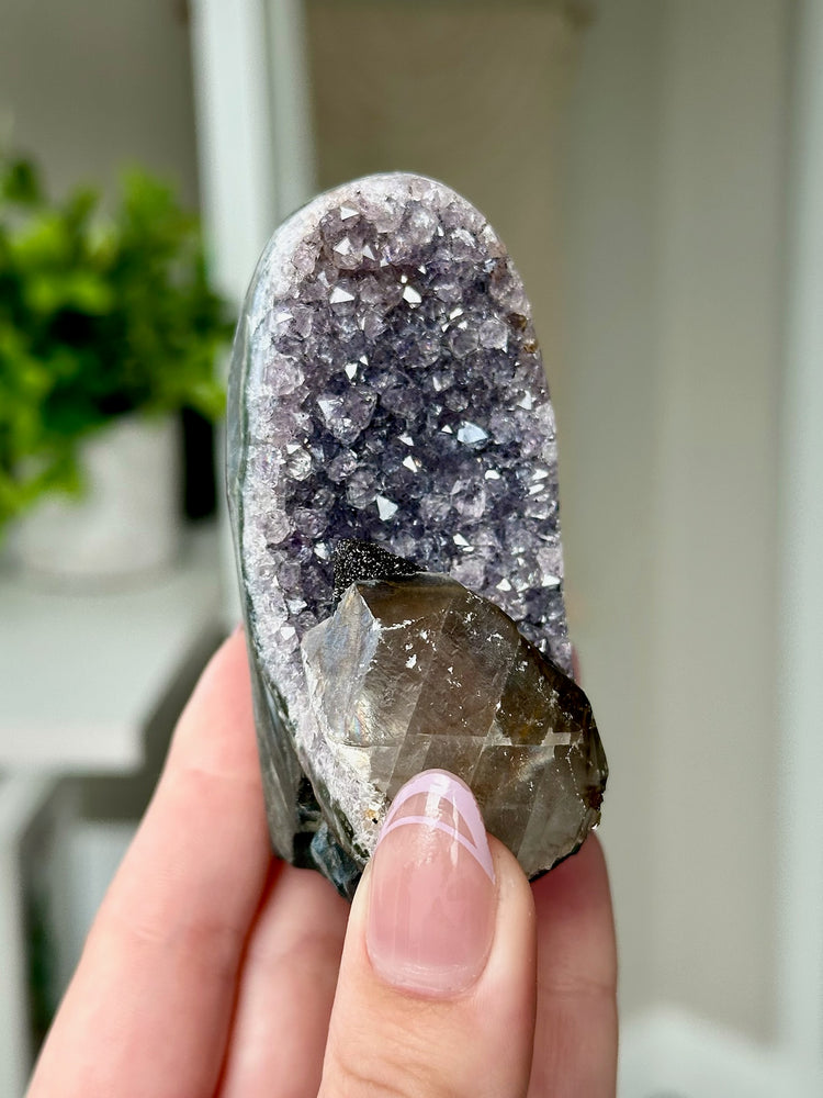 Druzy Amethyst With Calcite Free Form From Uruguay #6