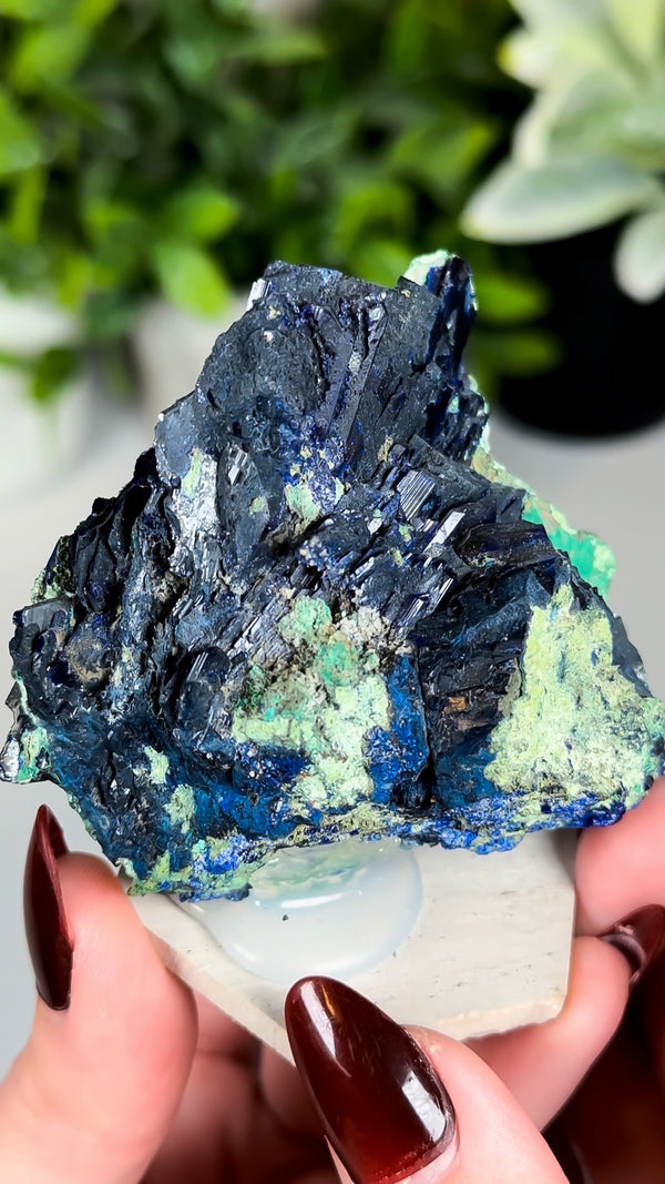 Azurite with Malachite from Tsumeb Mine, Tsumeb, Oshikoto Region, Namibia