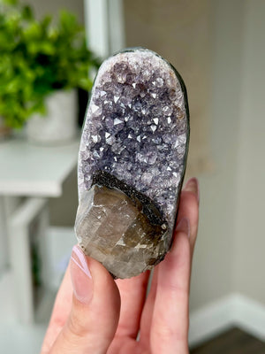 Druzy Amethyst With Calcite Free Form From Uruguay #6