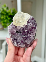 Druzy Amethyst With Calcite Free Form From Uruguay #8