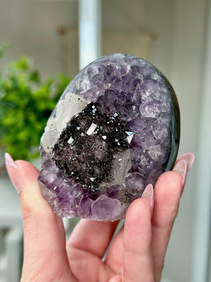 Druzy Amethyst With Calcite Free Form From Uruguay #7