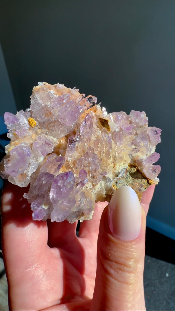 Amethyst "Flowers" with Sceptres, Reverse Sceptres & Calcite Associations on Matrix from "La Troje" Mine in Veracruz, Mexico (New Find!)