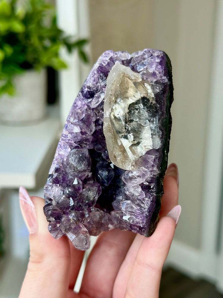 Druzy Amethyst With Calcite Free Form From Uruguay #3