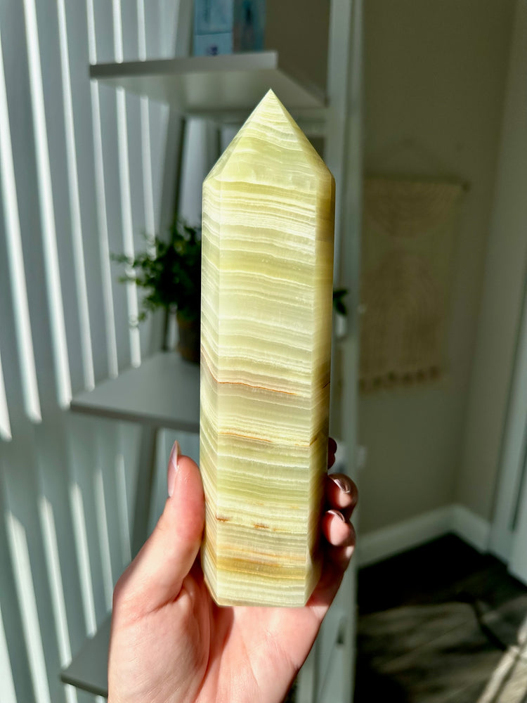 XL Green Calcite Tower (AKA Green Onyx)