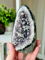 Druzy Amethyst With Calcite Free Form From Uruguay #1