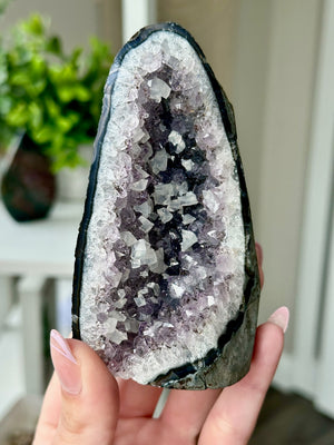 Druzy Amethyst With Calcite Free Form From Uruguay #1