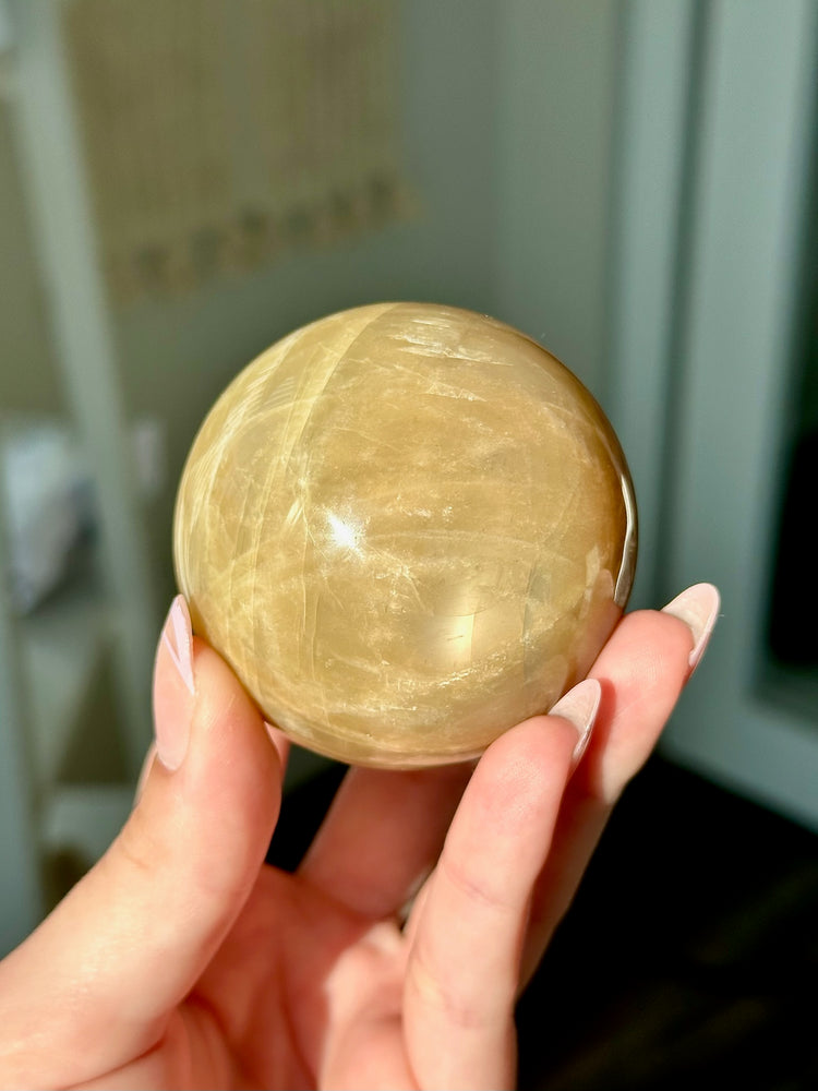 Peach Moonstone Sphere #3