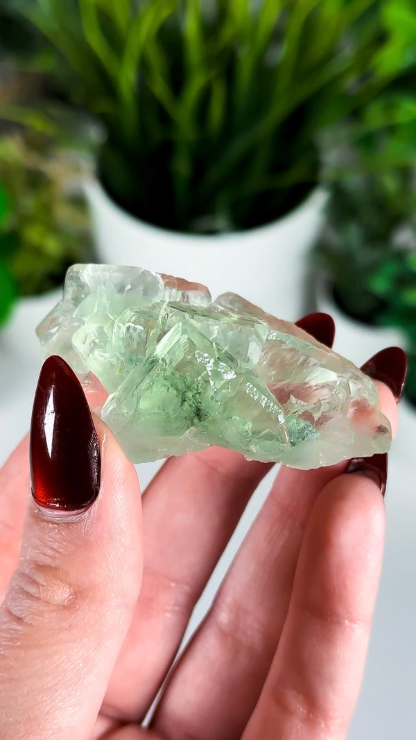Glassy Apple Green Fluorite with Beveled Edges from Xianghuapu Mine