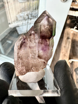 Smokey Brandberg Amethyst Triple Scepter