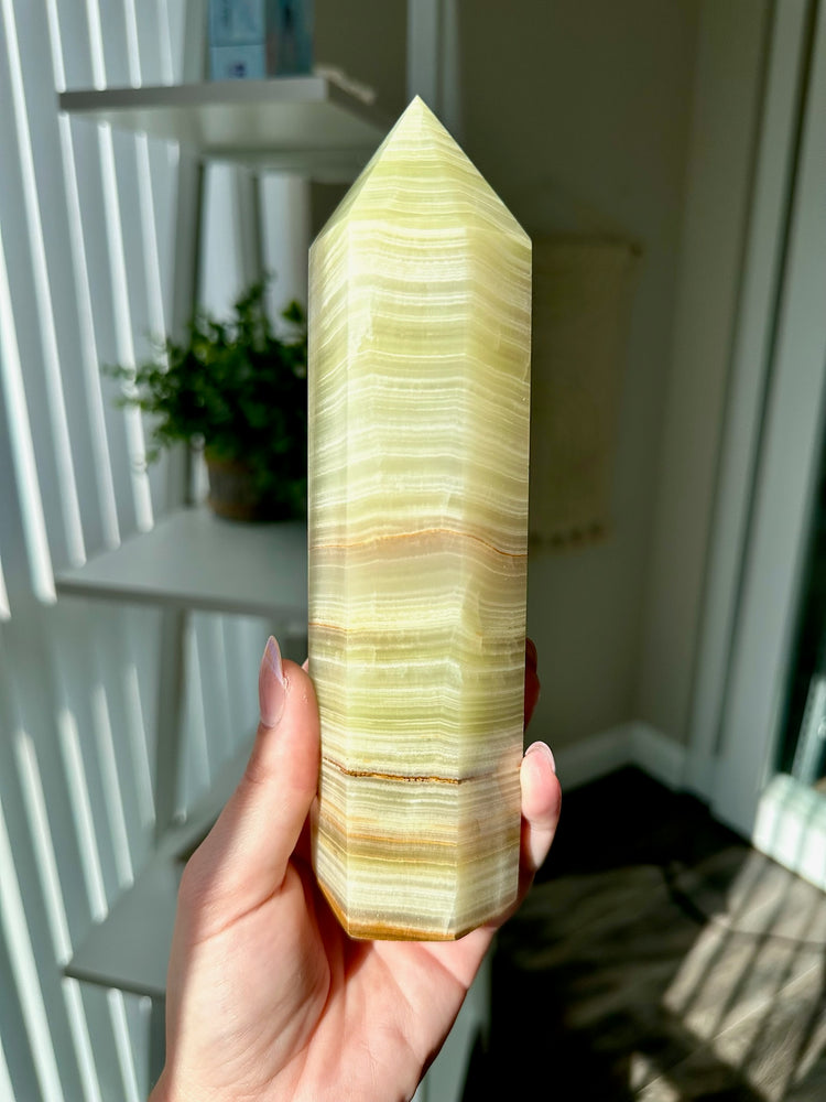 XL Green Calcite Tower (AKA Green Onyx)