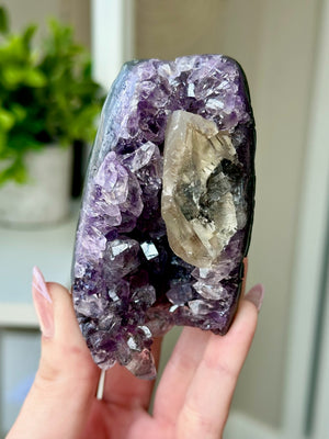 Druzy Amethyst With Calcite Free Form From Uruguay #3