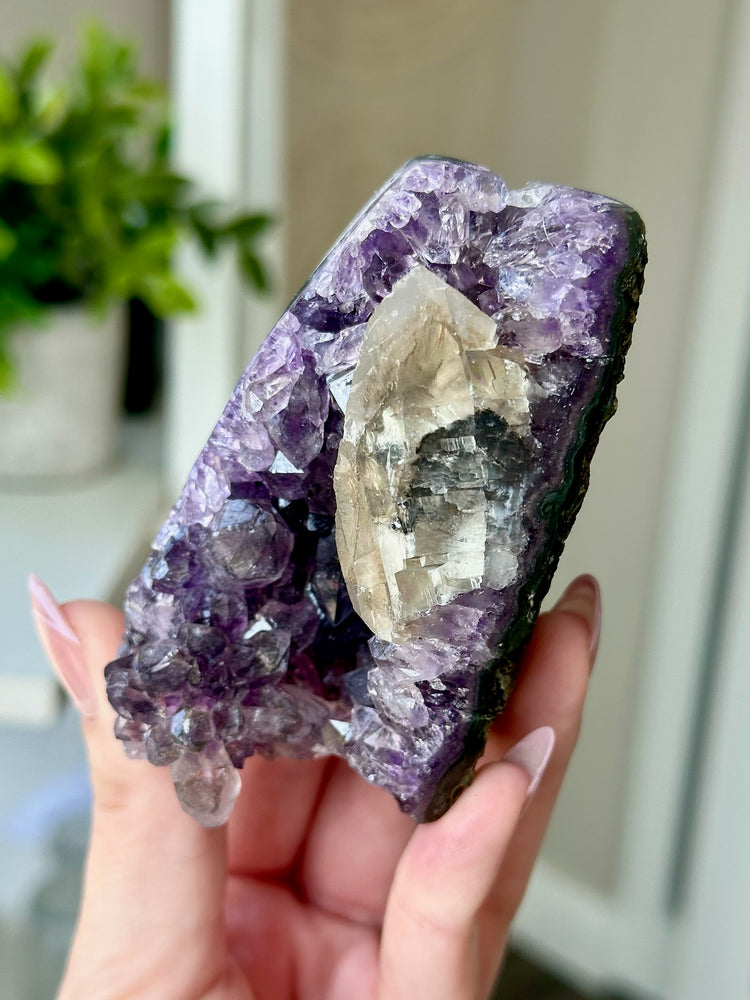 Druzy Amethyst With Calcite Free Form From Uruguay #3