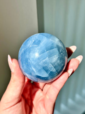 Deep Blue Calcite Sphere #3