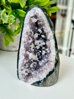 Druzy Amethyst With Calcite Free Form From Uruguay #1