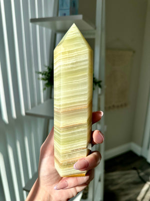 XL Green Calcite Tower (AKA Green Onyx)